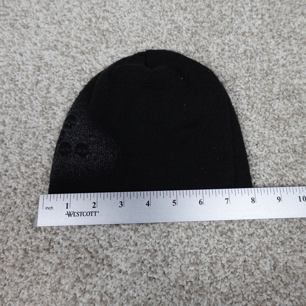 Unbranded Black Skull Graphic Knit Beanie Hat Streetwear Goth Punk Skater Cap - Picture 4 of 4